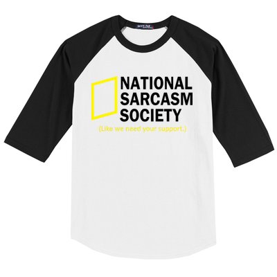 National Sarcasm Society Baseball Sleeve Shirt