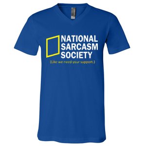 National Sarcasm Society V-Neck T-Shirt