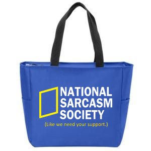 National Sarcasm Society Zip Tote Bag