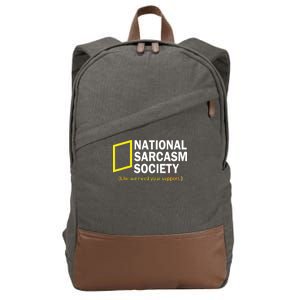 National Sarcasm Society Cotton Canvas Backpack