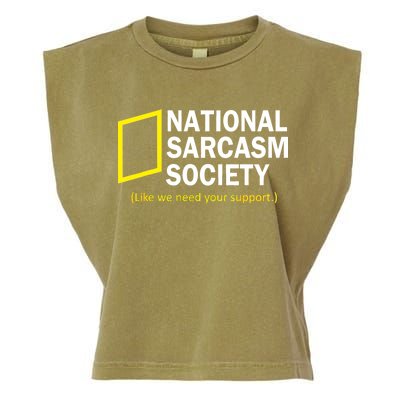 National Sarcasm Society Garment-Dyed Women's Muscle Tee