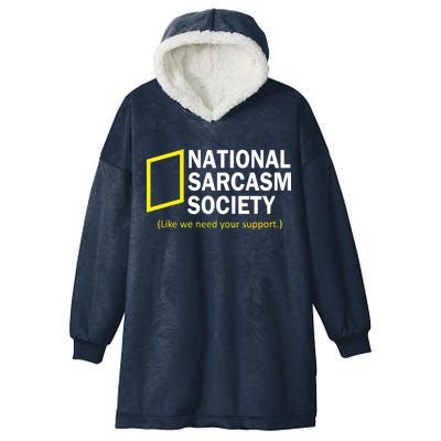 National Sarcasm Society Hooded Wearable Blanket