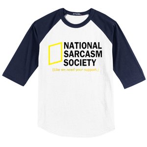 National Sarcasm Society Baseball Sleeve Shirt