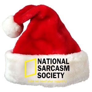 National Sarcasm Society Premium Christmas Santa Hat