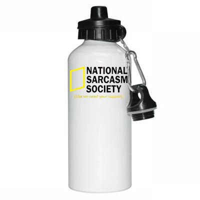 National Sarcasm Society Aluminum Water Bottle