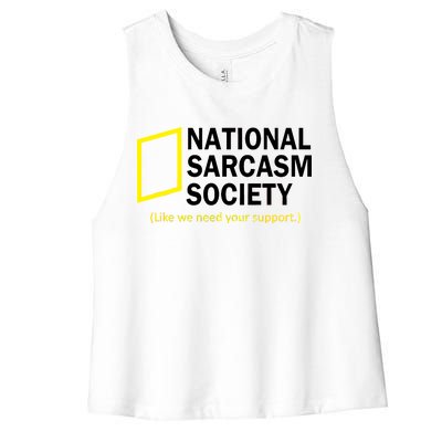 National Sarcasm Society Women's Racerback Cropped Tank