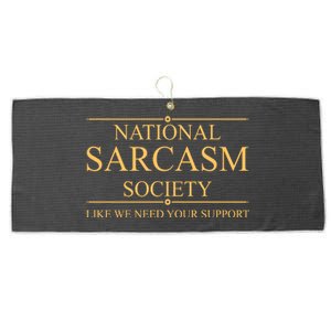 National Sarcasm Society Funny Sarcastic Large Microfiber Waffle Golf Towel