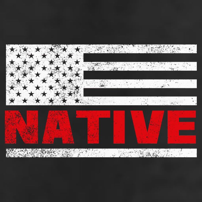 Native American Flag 7 Panel Mesh Trucker Snapback Hat