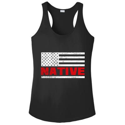 Native American Flag Ladies PosiCharge Competitor Racerback Tank