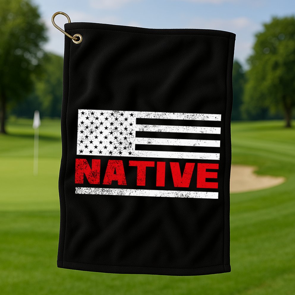 Native American Flag Golf Towel