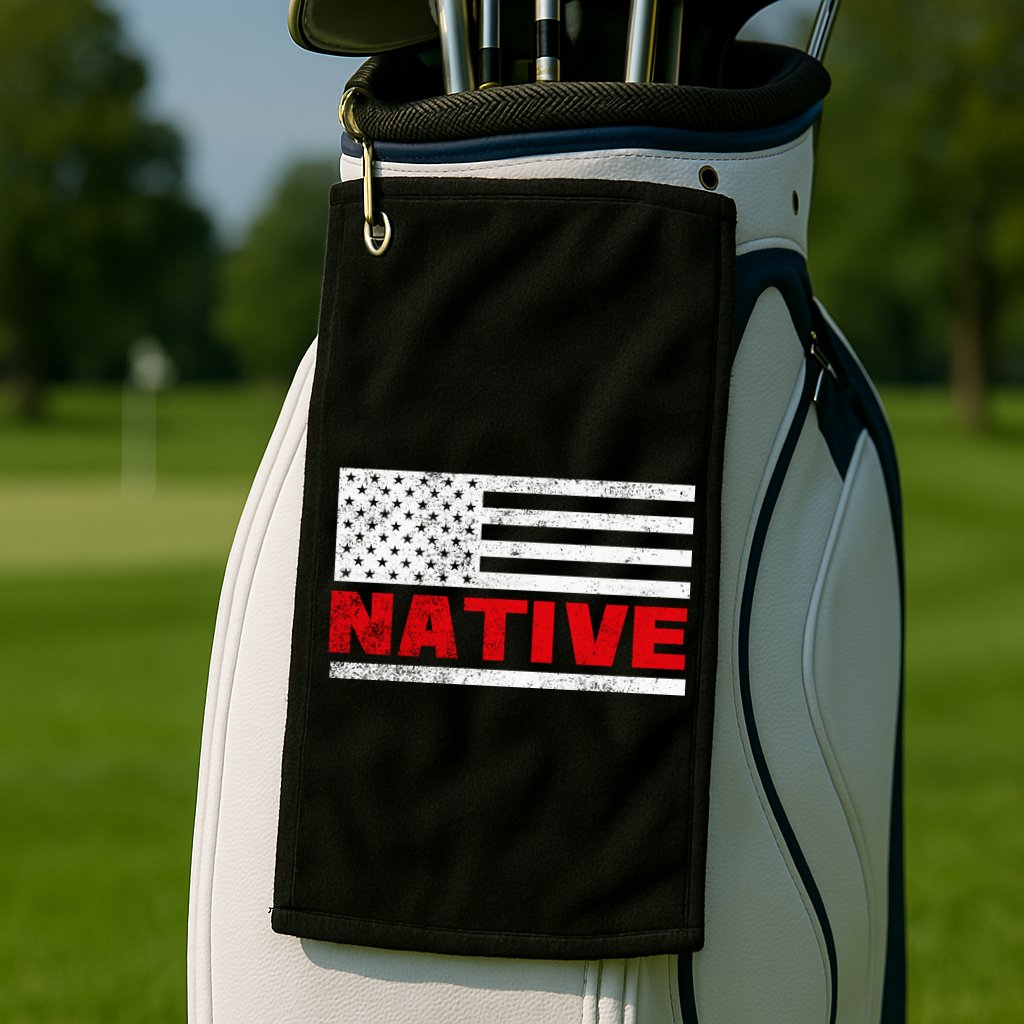 Native American Flag Golf Towel