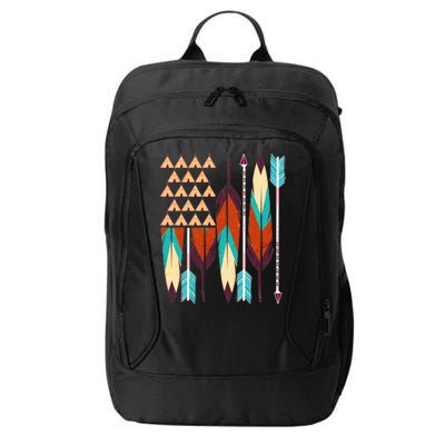 Native American Flag Feathers and Arrows City Backpack