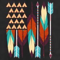 Native American Flag Feathers and Arrows 15oz Campfire Ceramic Mug