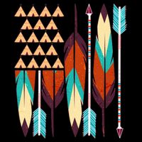 Native American Flag Feathers and Arrows Visor