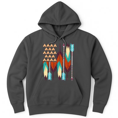Native American Flag Feathers and Arrows Hoodie