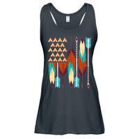 Native American Flag Feathers and Arrows Ladies Essential Flowy Tank