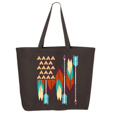 Native American Flag Feathers and Arrows 25L Jumbo Tote