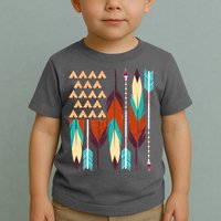 Native American Flag Feathers and Arrows Toddler T-Shirt
