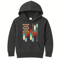 Native American Flag Feathers and Arrows Kids Hoodie