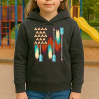 Native American Flag Feathers and Arrows Kids Hoodie