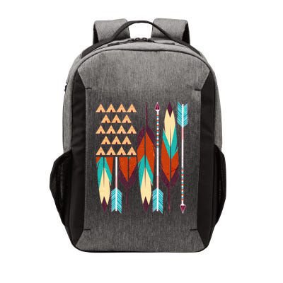 Native American Flag Feathers and Arrows Vector Backpack