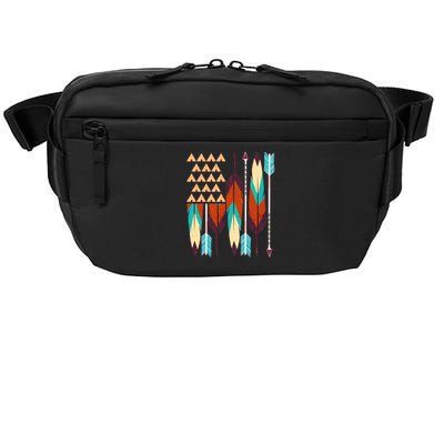 Native American Flag Feathers and Arrows Crossbody Pack