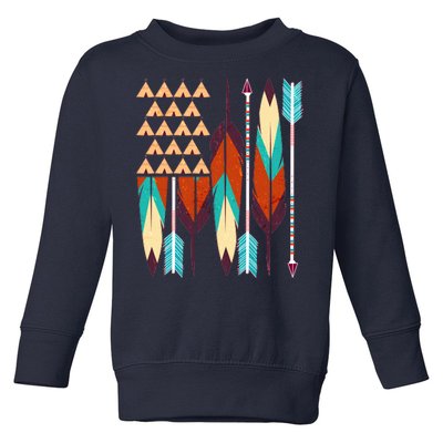 Native American Flag Feathers and Arrows Toddler Sweatshirt