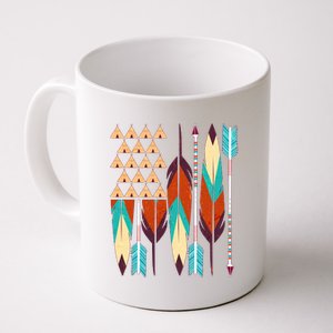 Native American Flag Feathers and Arrows Coffee Mug