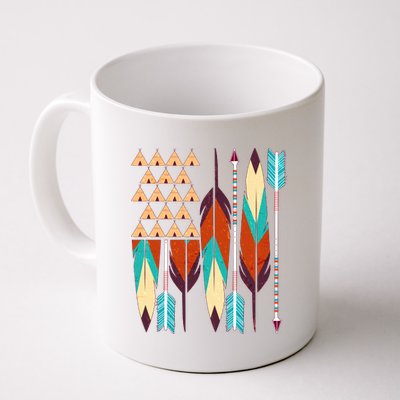 Native American Flag Feathers and Arrows Coffee Mug