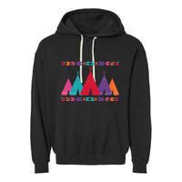 Native American Teepee Pattern Garment-Dyed Fleece Hoodie