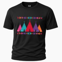 Native American Teepee Pattern Cooling Performance Crew T-Shirt