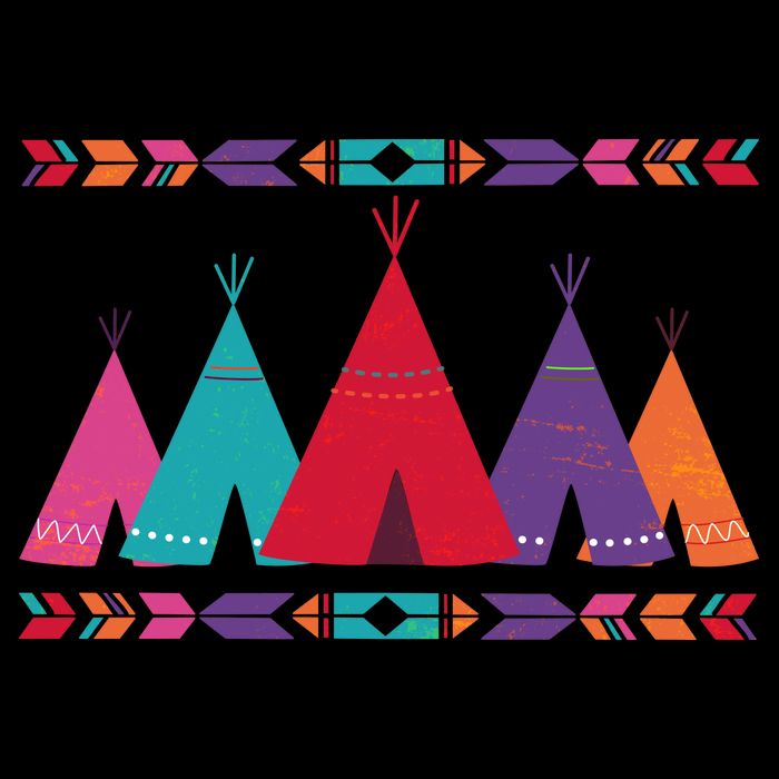 Native American Teepee Pattern Cooling Performance Crew T-Shirt