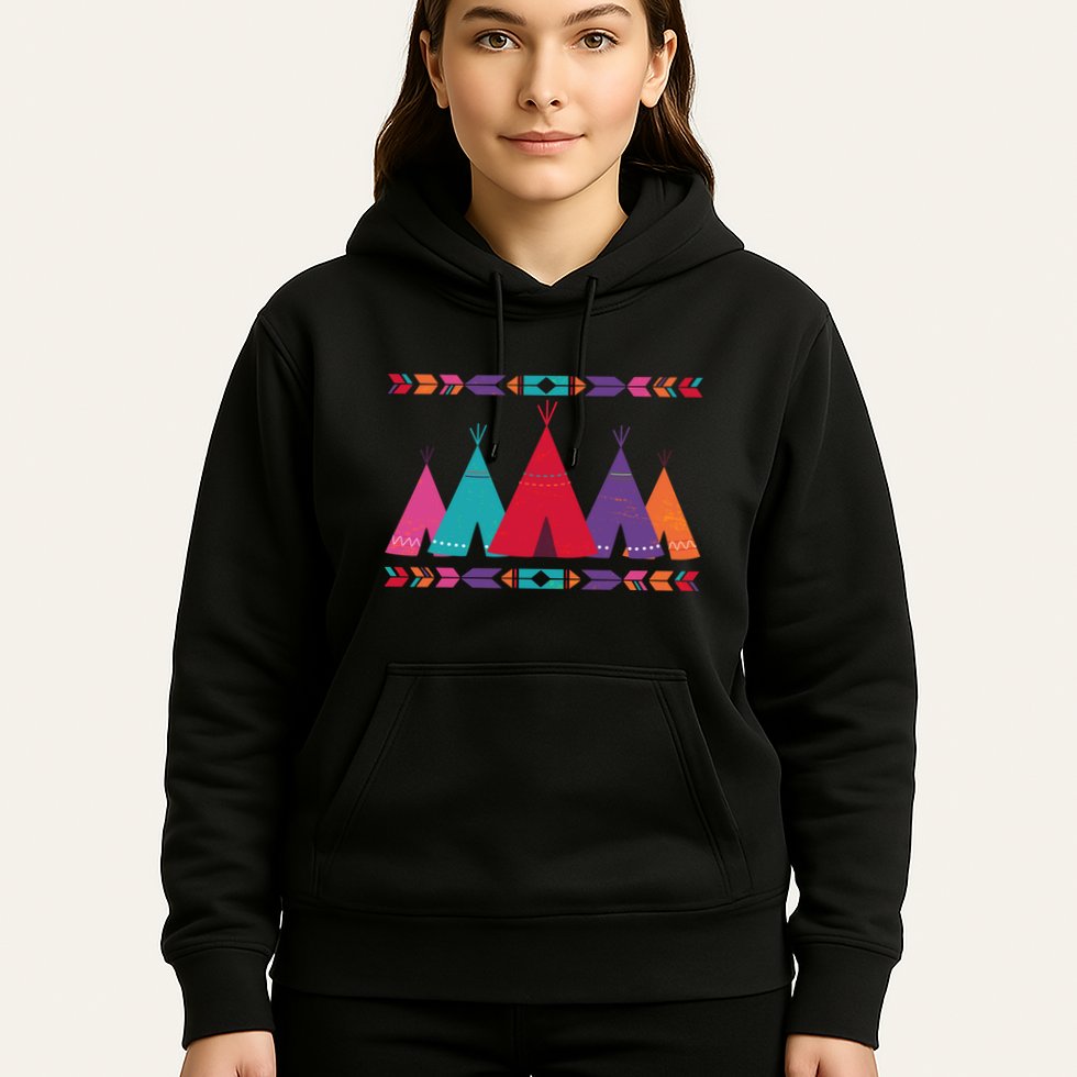 Native American Teepee Pattern Hoodie