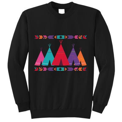 Native American Teepee Pattern Sweatshirt