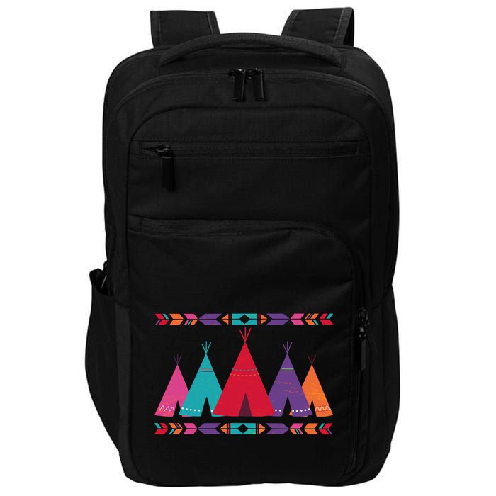 Native American Teepee Pattern Impact Tech Backpack