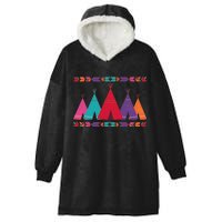 Native American Teepee Pattern Hooded Wearable Blanket