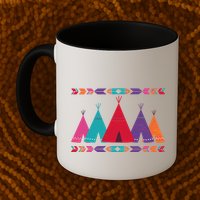 Native American Teepee Pattern Mug
