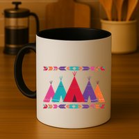 Native American Teepee Pattern Mug