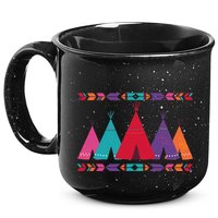 Native American Teepee Pattern 15oz Campfire Ceramic Mug