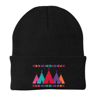 Native American Teepee Pattern Beanie
