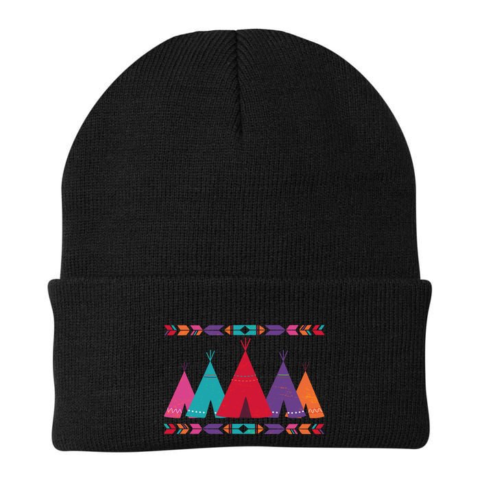 Native American Teepee Pattern Beanie
