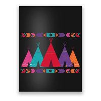 Native American Teepee Pattern Poster