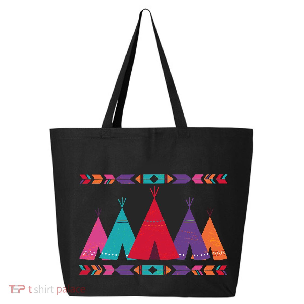 Native American Teepee Pattern 25L Jumbo Tote