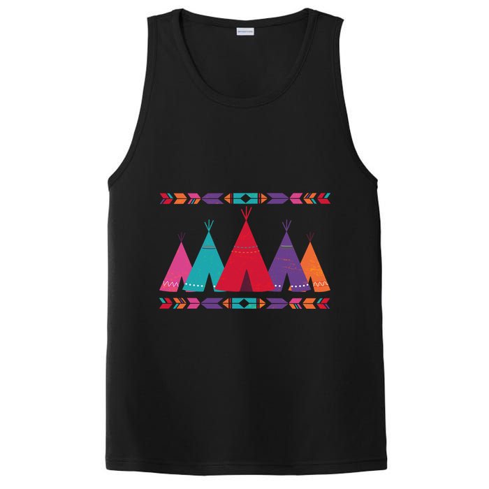 Native American Teepee Pattern PosiCharge Competitor Tank