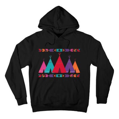 Native American Teepee Pattern Tall Hoodie