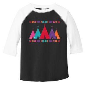 Native American Teepee Pattern Toddler Fine Jersey T-Shirt