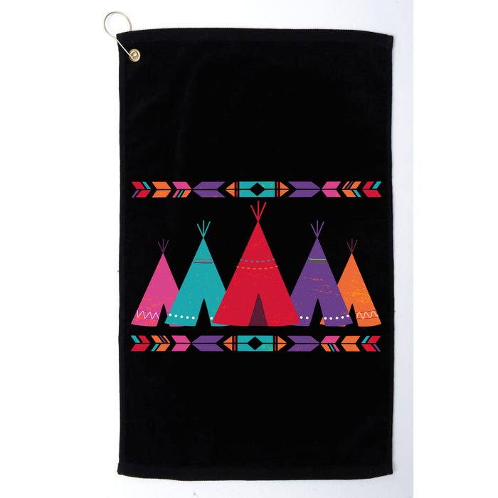 Native American Teepee Pattern Golf Towel