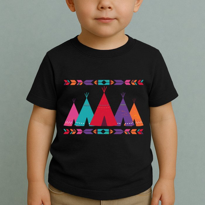 Native American Teepee Pattern Toddler T-Shirt