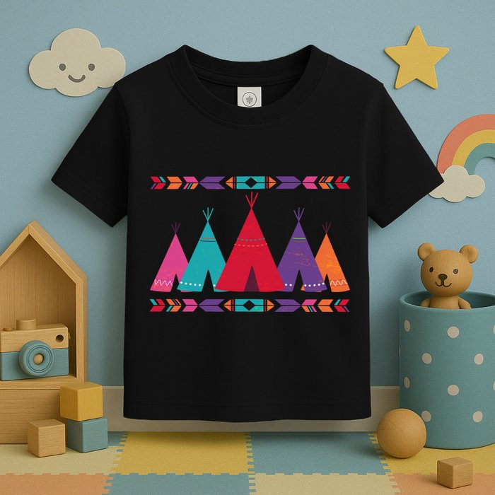 Native American Teepee Pattern Toddler T-Shirt