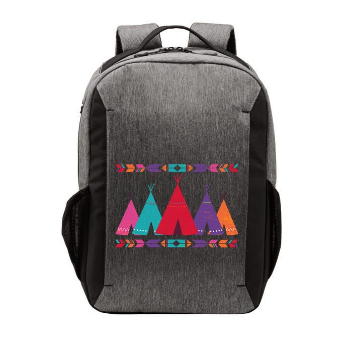 Native American Teepee Pattern Vector Backpack